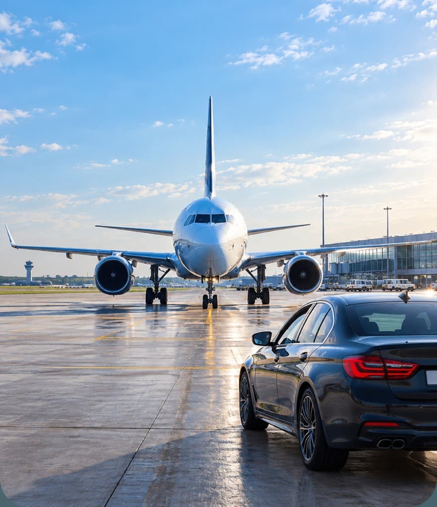 Passenger aircraft and Ecojindu shuttle at Sam Mbakwe Airport — Umuahia and Aba airport transfers