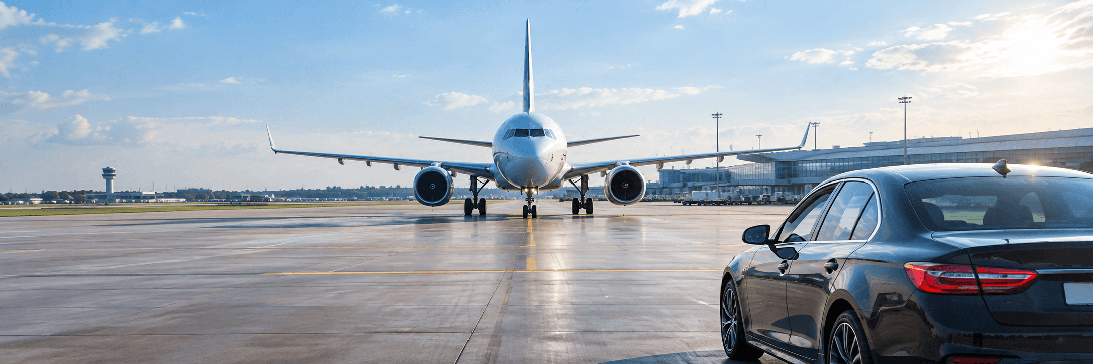 Passenger aircraft and Ecojindu shuttle at Sam Mbakwe Airport — Umuahia and Aba airport transfers